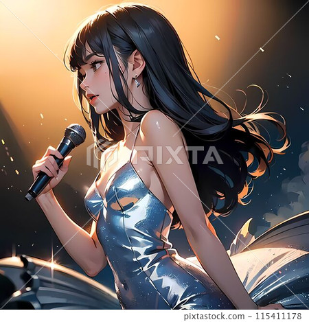 Woman standing on stage 115411178