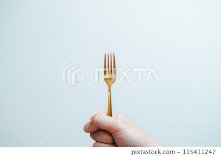 Hand with a fork Hand with a fork 115411247