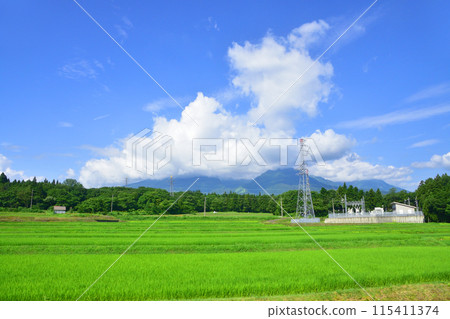 從越後心跳鐵道妙高羽馬線妙高高原站到上越妙高站的車窗看到的景色（2022年夏季） 115411374