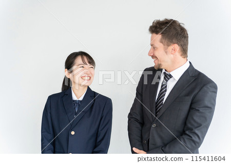 英語會話，英語老師，老師和女高中生，初中生 115411604