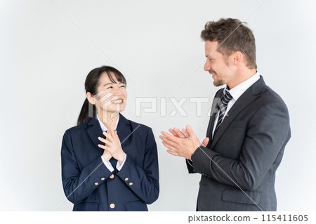 掌聲英語會話，英語老師，老師和女高中生，初中生 115411605