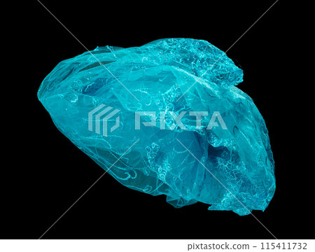 Blue Lace fabric flying in curve shape, Piece of textile Blue Lace fabric throw fall in air. Black background isolated motion blur Blue Lace fabric flying in curve shape, Piece of textile Blue Lace fabric throw fall in air. Black background isolated motion blur 115411732
