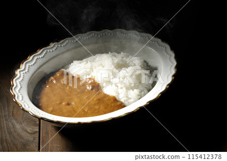 Single shot of hot curry rice Single shot of hot curry rice 115412378