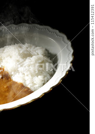 滾燙咖哩飯的單張照片 滾燙咖哩飯的單張照片 115412391