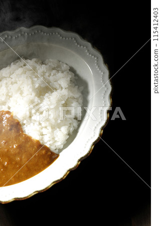 滾燙咖哩飯的單張照片 滾燙咖哩飯的單張照片 115412403