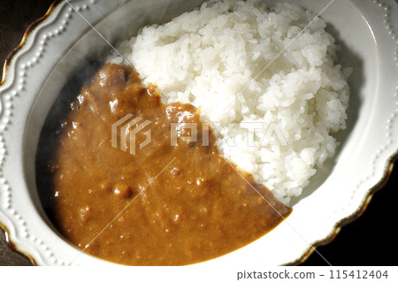 滾燙咖哩飯的單張照片 滾燙咖哩飯的單張照片 115412404