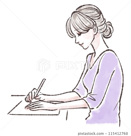 Illustration material of women and girls 115412768