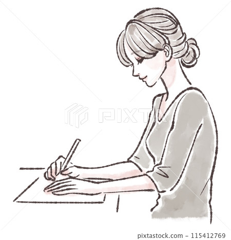 婦女和女孩插畫素材 婦女和女孩插畫素材 115412769