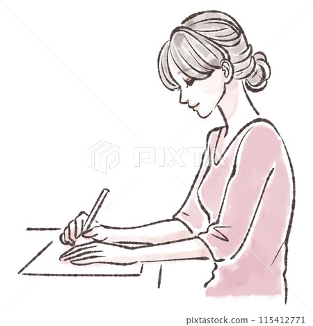 Illustration material of women and girls 115412771