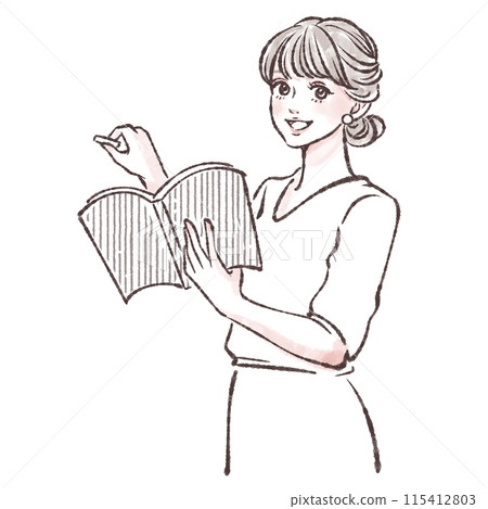 Illustration material of women and girls Illustration material of women and girls 115412803