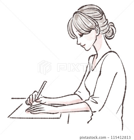婦女和女孩插畫素材 115412813