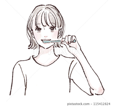 Illustration material of women and girls 115412824