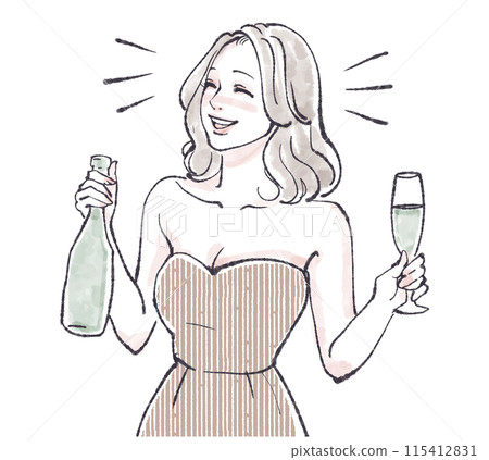 Illustration material of women and girls 115412831