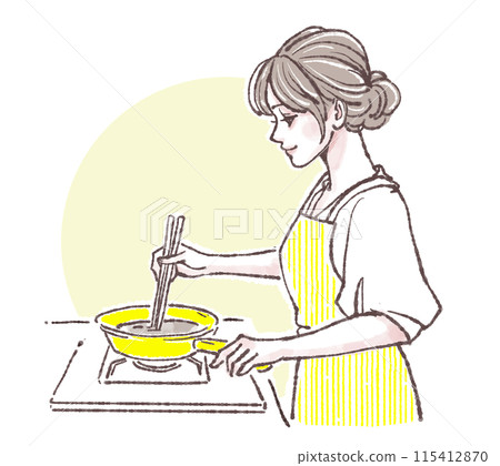 Illustration material of women and girls 115412870