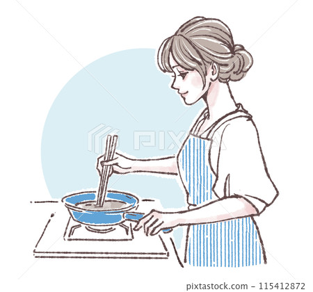 婦女和女孩插畫素材 115412872