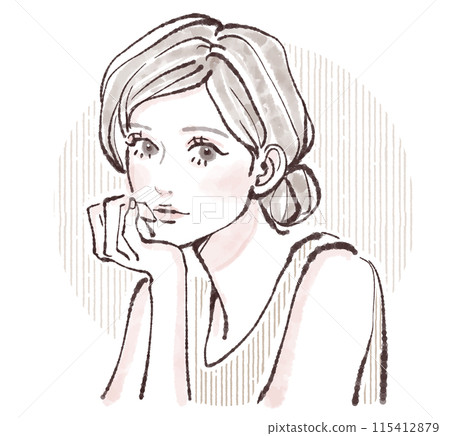 Illustration material of women and girls 115412879