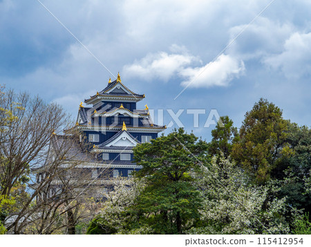 Spring in Okayama: The quaint scenery of Korakuen Garden, cherry blossoms in full bloom and Okayama Castle with a final boss vibe Spring in Okayama: The quaint scenery of Korakuen Garden, cherry blossoms in full bloom and Okayama Castle with a final boss vibe 115412954