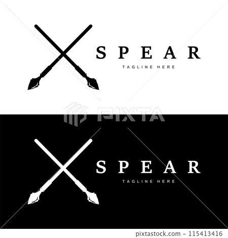Spear Logo Old Vintage Rustic Simple Design Business Brand Spear Arrow 115413416