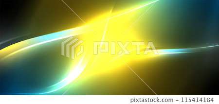 Neon glowing circle rays, light round lines in the dark, planet style neon wave lines. Energetic electric concept design for wallpaper, banner, background Neon glowing circle rays, light round lines in the dark, planet style neon wave lines. Energetic electric concept design for wallpaper, banner, background 115414184