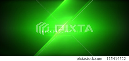 Neon dynamic diagonal light rays background. Techno digital geometric concept design for wallpaper, banner, presentation, background Neon dynamic diagonal light rays background. Techno digital geometric concept design for wallpaper, banner, presentation, background 115414522