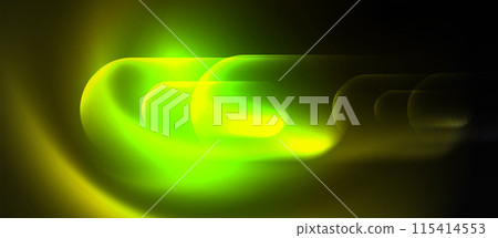 Techno concept with neon circles geometric design. Vector Illustration For Wallpaper, Banner, Background, Card, Book Illustration, landing page 115414553