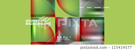 Circle triangle geometric web site page template. Vector Illustration For Wallpaper, Banner, Background, Card, Book Illustration, landing page Circle triangle geometric web site page template. Vector Illustration For Wallpaper, Banner, Background, Card, Book Illustration, landing page 115414577