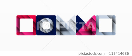 Business triangle and squares vector abstract background 115414686
