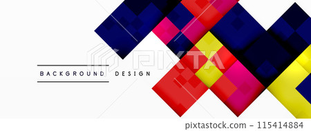 Dynamic colorful squares background. Vector Illustration For Wallpaper, Banner, Background, Card, Book Illustration, landing page 115414884