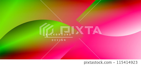 Circles and round shapes with gradients. Minimal abstract background, round geometric shapes, clean and structured design 115414923