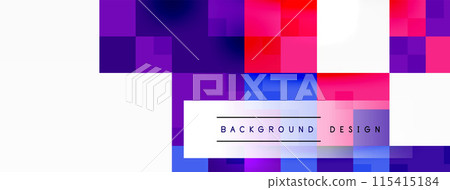 Dynamic colorful squares background. Vector Illustration For Wallpaper, Banner, Background, Card, Book Illustration, landing page 115415184
