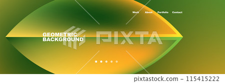 Glassmorphism geometric abstract background. Vector Illustration For Wallpaper, Banner, Background, Card, Book Illustration, landing page 115415222