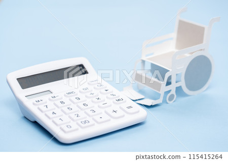 Wheelchair and calculator, nursing care expenses, medical expenses Wheelchair and calculator, nursing care expenses, medical expenses 115415264