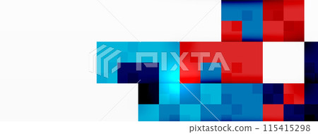 Dynamic colorful squares background. Vector Illustration For Wallpaper, Banner, Background, Card, Book Illustration, landing page 115415298