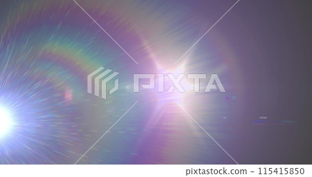 Image of spotlight with lens flare over dark background 115415850