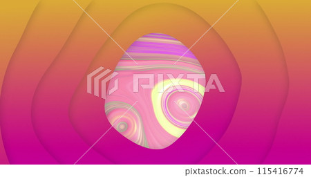 Image of moving shapes on colourful liquid background Image of moving shapes on colourful liquid background 115416774
