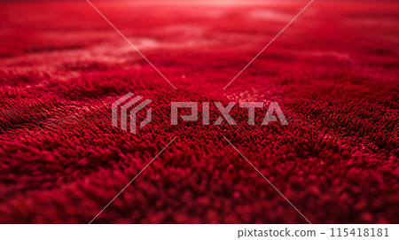 Fluffy red carpet close-up background Fluffy red carpet close-up background 115418181