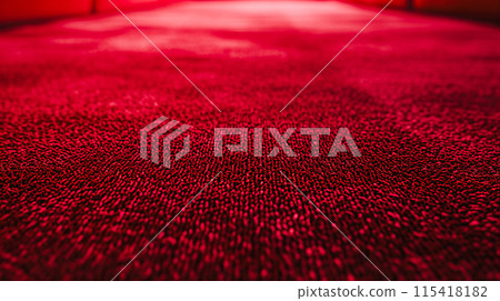 Fluffy red carpet close-up background Fluffy red carpet close-up background 115418182