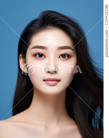 Portrait Photography of Young asian beauty woman with koreans makeup Portrait Photography of Young asian beauty woman with koreans makeup 115418196