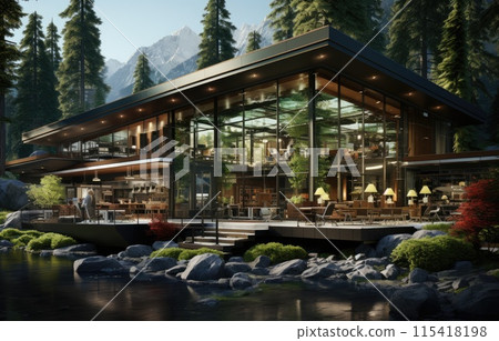 Company building forest decorate, Green company zero carbon concept. generation and achieve ESG goals Company building forest decorate, Green company zero carbon concept. generation and achieve ESG goals 115418198