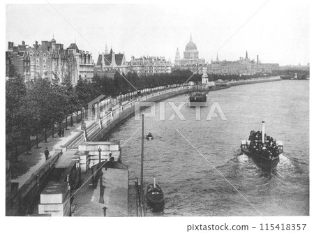Old England, River Thames 115418357