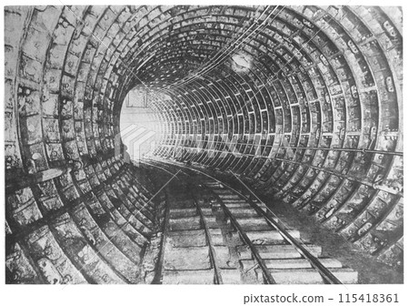 Old British London Underground tracks Old British London Underground tracks 115418361