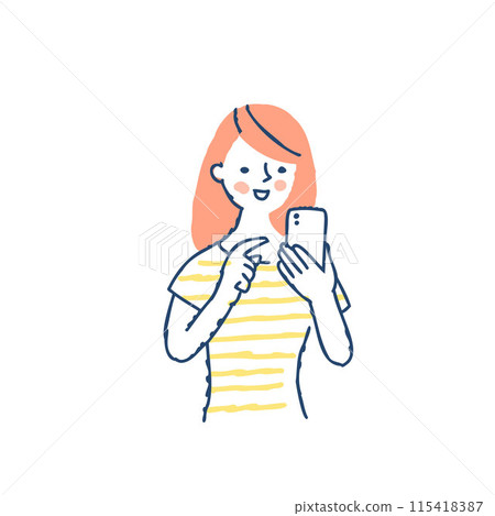 操作智能手機的一個少婦 操作智能手機的一個少婦 115418387