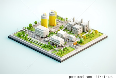 3D Industrial Wastewater Treatment process in factory plant ecology sewage treatment for save world concept 3D Industrial Wastewater Treatment process in factory plant ecology sewage treatment for save world concept 115418480