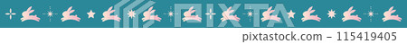 Rabbit and star line illustration 115419405