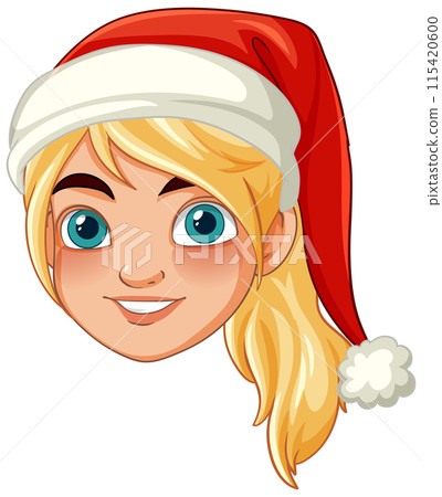 Smiling Kid in Santa Hat Smiling Kid in Santa Hat 115420600