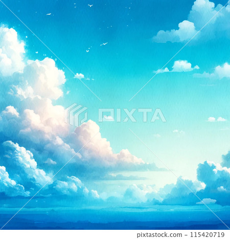 Illustration material: Background material Blue sky ⑤ 115420719