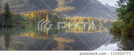 View of Hintersee lake in Berchtesgaden National Park Bavarian Alps, Germany View of Hintersee lake in Berchtesgaden National Park Bavarian Alps, Germany 115420777