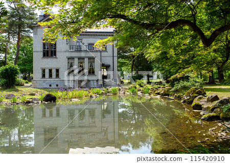 Western-style building in a Japanese garden, Important Cultural Property, Akita Prefecture 115420910