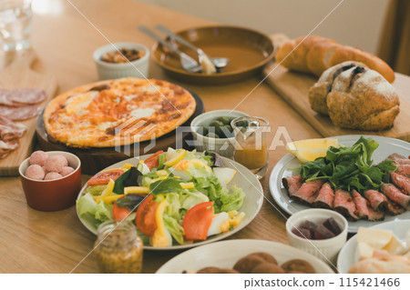 Food served at a home party 115421466