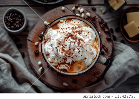 Delicious Gourmet Popcorn in Blue Ceramic Cups, perfect for movie night or gatherings Delicious Gourmet Popcorn in Blue Ceramic Cups, perfect for movie night or gatherings 115422755